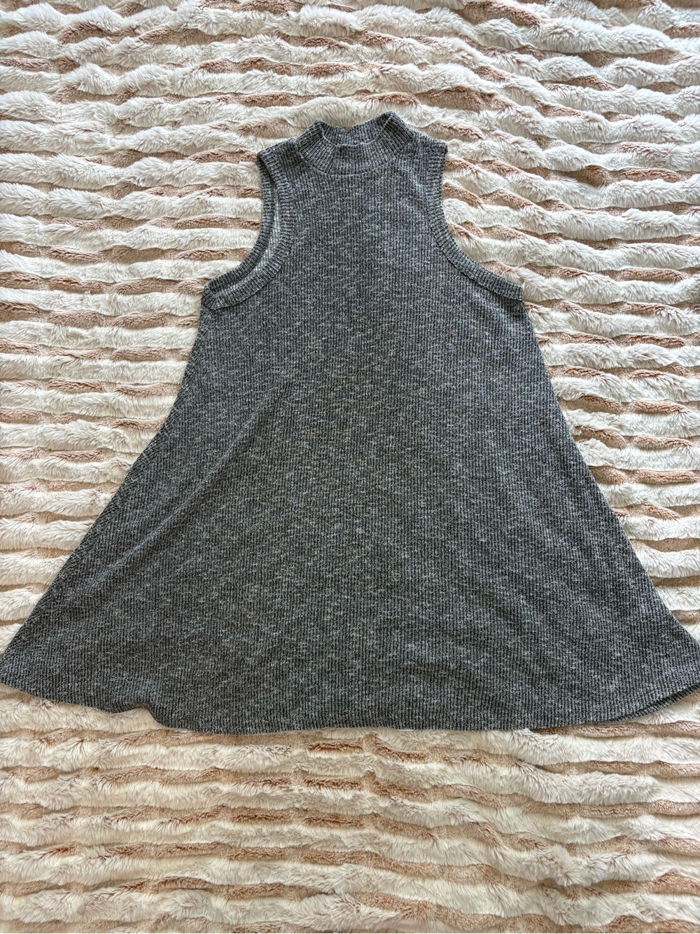 Grey Turtleneck Tank Top Midi Dress Size SM